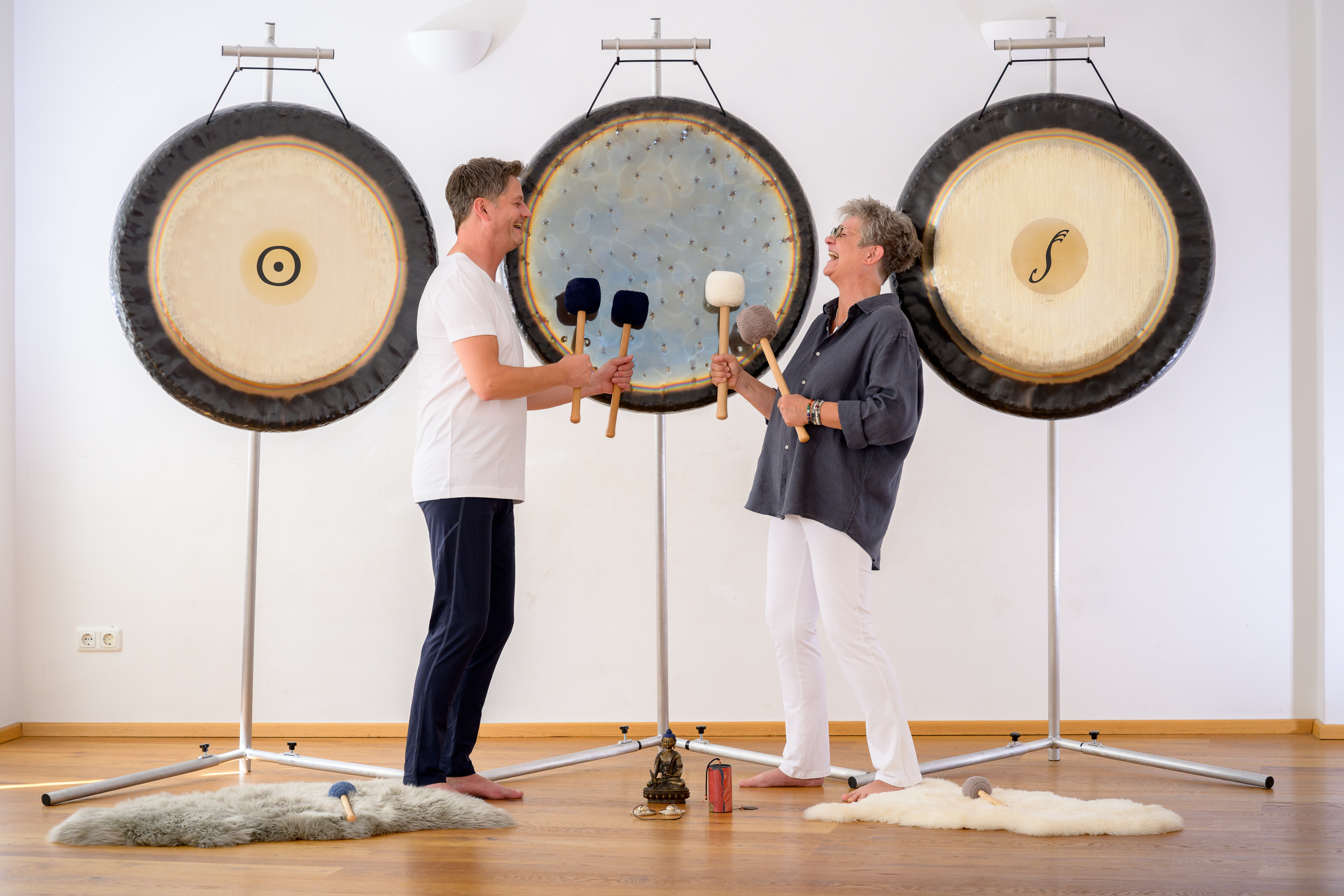 Gongmeditation Ricarda Raabe und Christian Ziege